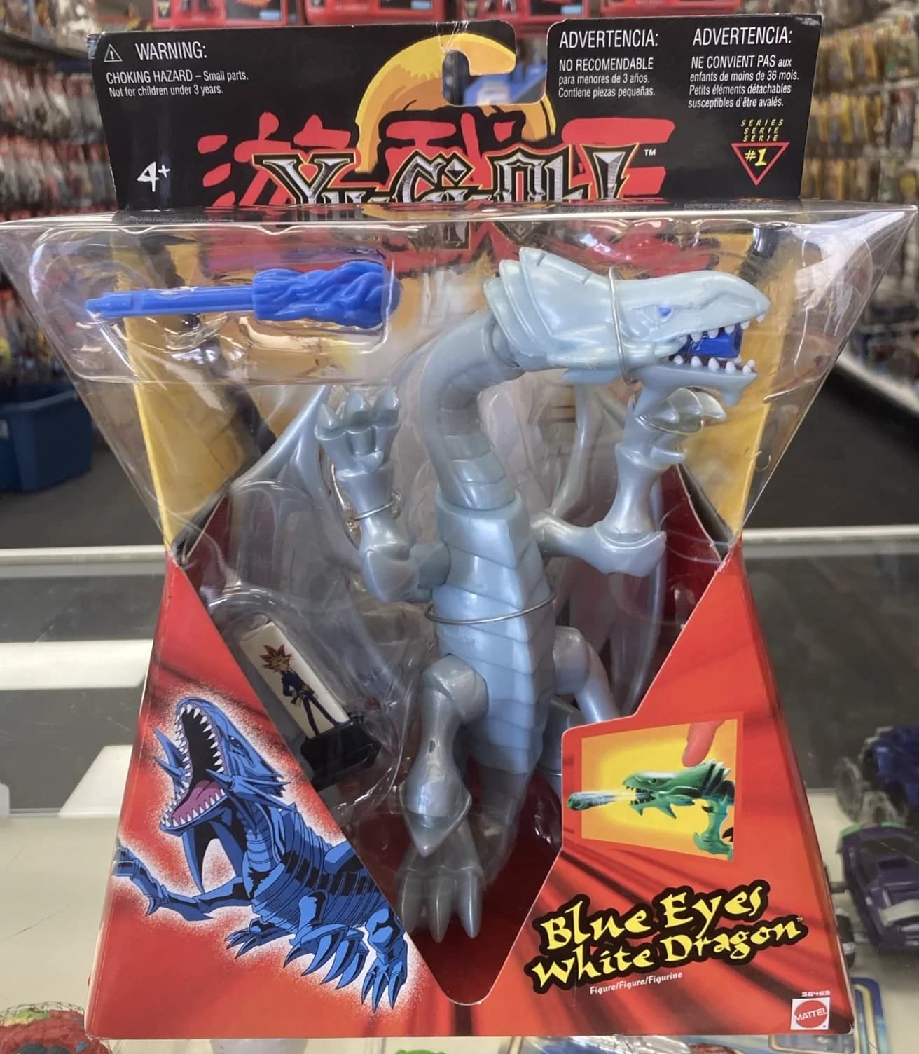 Blue-Eyes White Dragon - Action Figures Series 1 by Mattel Yu-Gi-Oh Figure - Photo 1