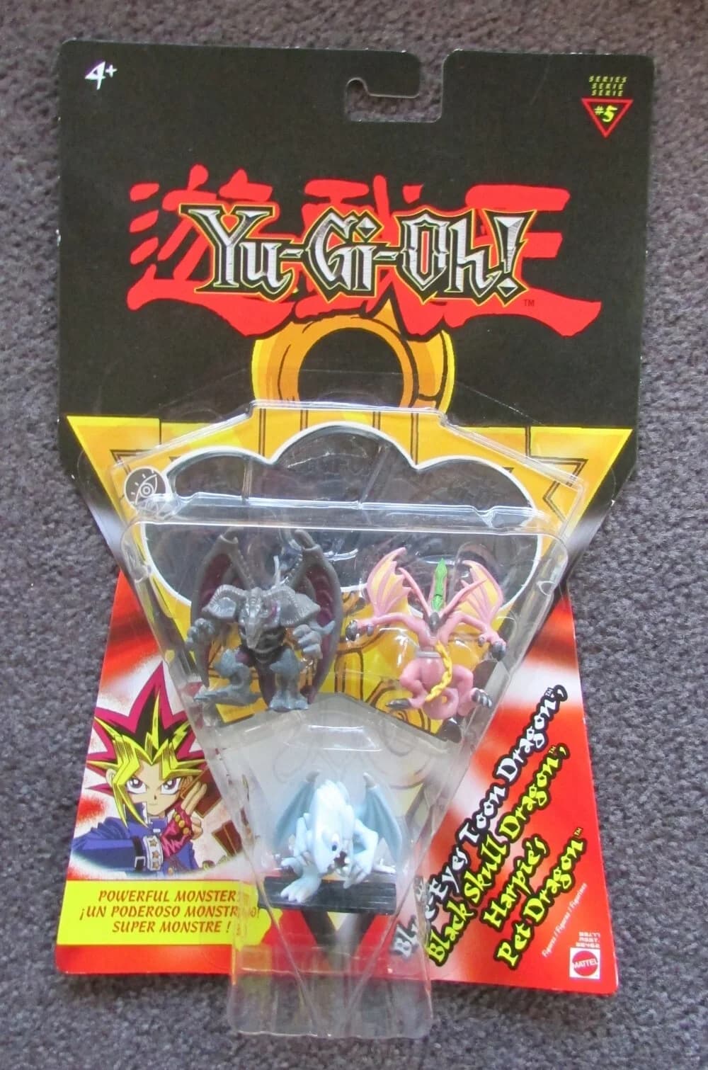 3-Pack Blue Eyes Toon Dragon Black Skull Dragon Harpier Pet Dragon - Mattel Figure - Photo 1